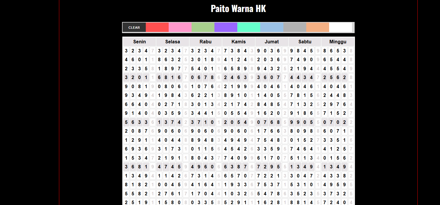 Paito warna togel