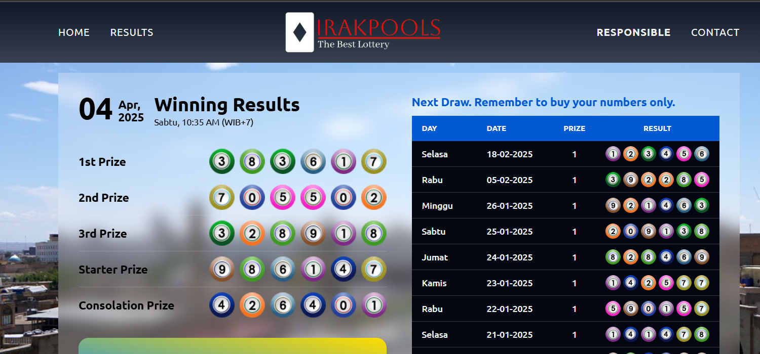 Livedraw Irak Pools